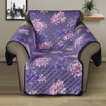 Pink And Purple Japanese Amaryllis Print Recliner Protector