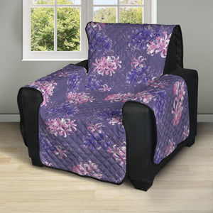 Pink And Purple Japanese Amaryllis Print Recliner Protector