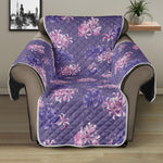 Pink And Purple Japanese Amaryllis Print Recliner Protector