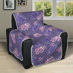 Pink And Purple Japanese Amaryllis Print Recliner Protector