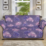 Pink And Purple Japanese Amaryllis Print Sofa Protector