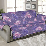 Pink And Purple Japanese Amaryllis Print Sofa Protector