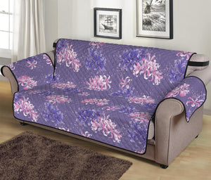 Pink And Purple Japanese Amaryllis Print Sofa Protector