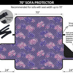 Pink And Purple Japanese Amaryllis Print Sofa Protector