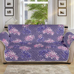 Pink And Purple Japanese Amaryllis Print Sofa Protector