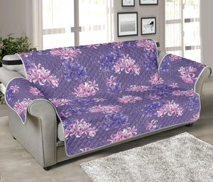 Pink And Purple Japanese Amaryllis Print Sofa Protector