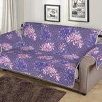 Pink And Purple Japanese Amaryllis Print Sofa Protector