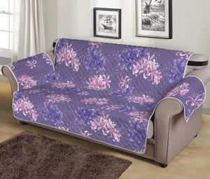 Pink And Purple Japanese Amaryllis Print Sofa Protector