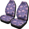 Pink And Purple Japanese Amaryllis Print Universal Fit Car Seat Covers