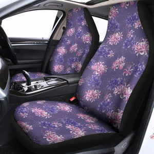 Pink And Purple Japanese Amaryllis Print Universal Fit Car Seat Covers