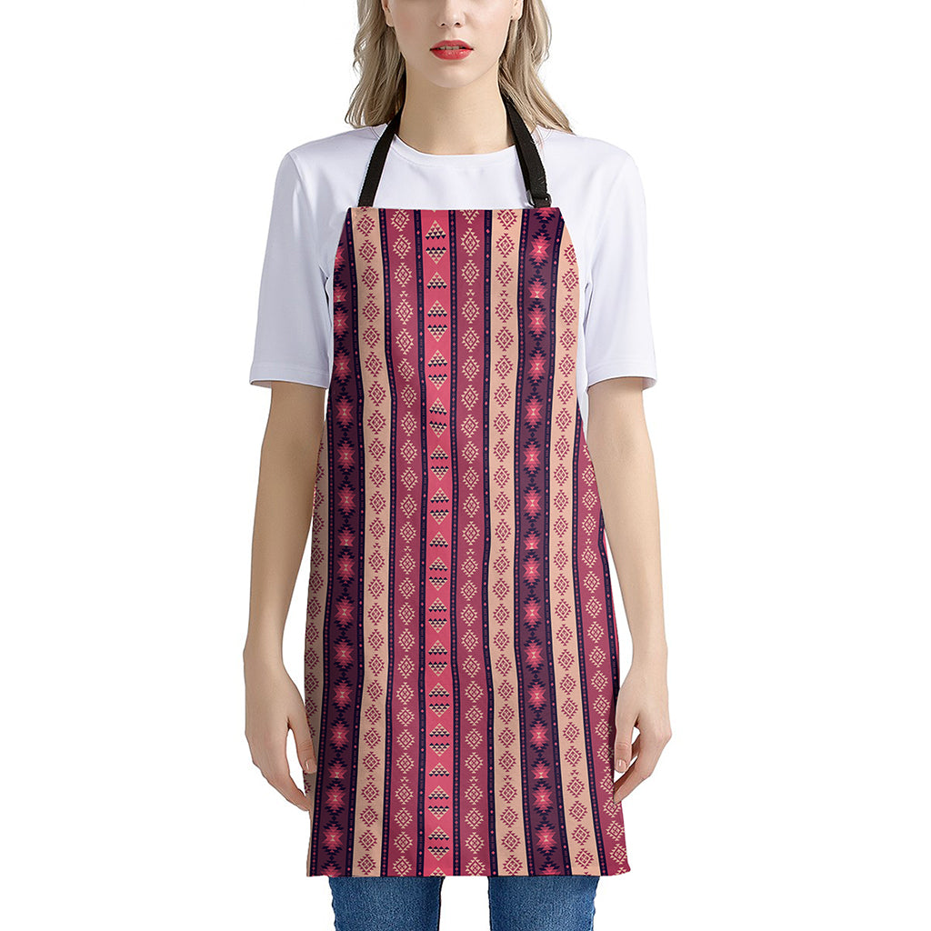 Pink And Purple Southwestern Print Apron