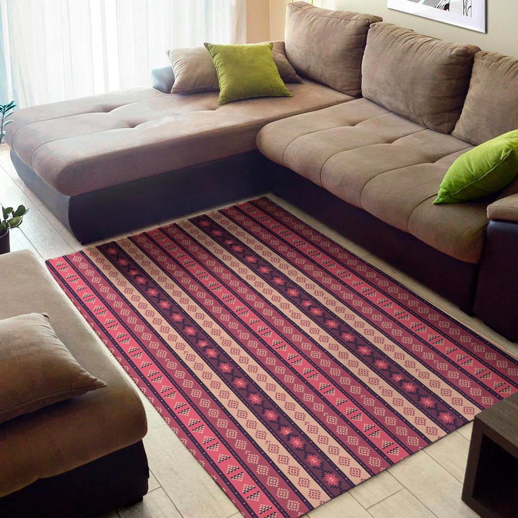 Pink And Purple Southwestern Print Area Rug