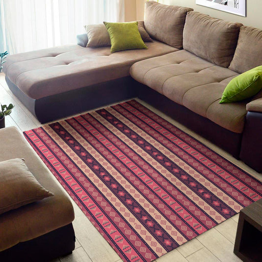Pink And Purple Southwestern Print Area Rug