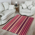 Pink And Purple Southwestern Print Area Rug