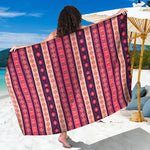 Pink And Purple Southwestern Print Beach Sarong Wrap