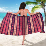 Pink And Purple Southwestern Print Beach Sarong Wrap