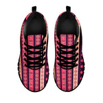 Pink And Purple Southwestern Print Black Sneakers