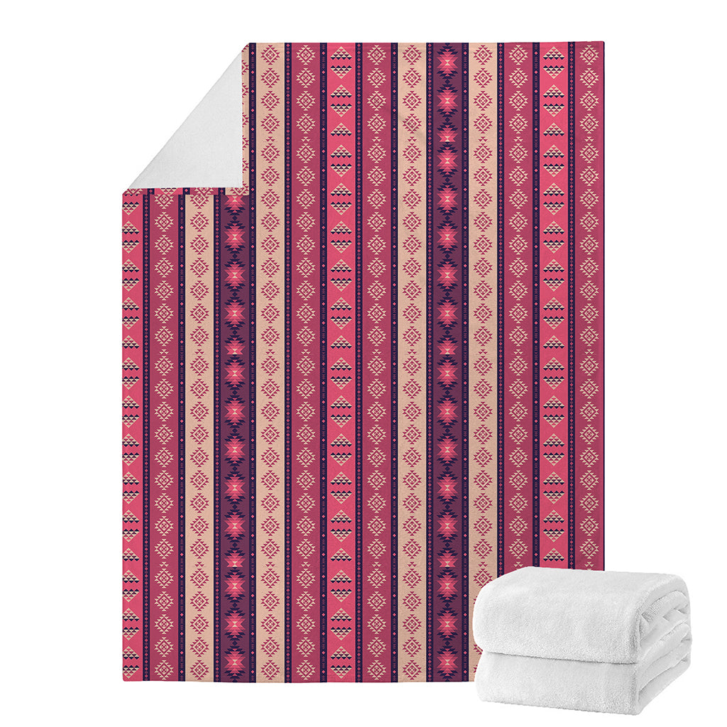 Pink And Purple Southwestern Print Blanket