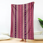 Pink And Purple Southwestern Print Blanket
