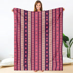 Pink And Purple Southwestern Print Blanket