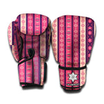 Pink And Purple Southwestern Print Boxing Gloves