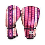 Pink And Purple Southwestern Print Boxing Gloves