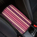 Pink And Purple Southwestern Print Car Center Console Cover