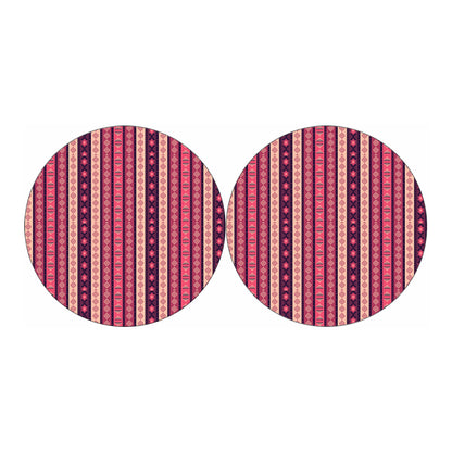 Pink And Purple Southwestern Print Car Coasters