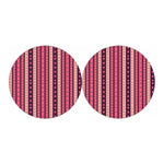 Pink And Purple Southwestern Print Car Coasters