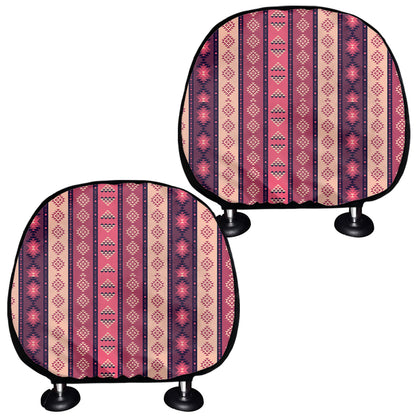 Pink And Purple Southwestern Print Car Headrest Covers
