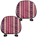 Pink And Purple Southwestern Print Car Headrest Covers