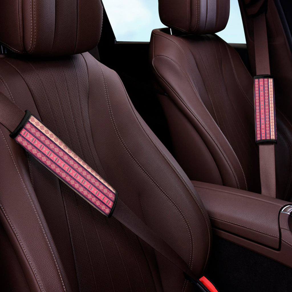 Pink And Purple Southwestern Print Car Seat Belt Covers