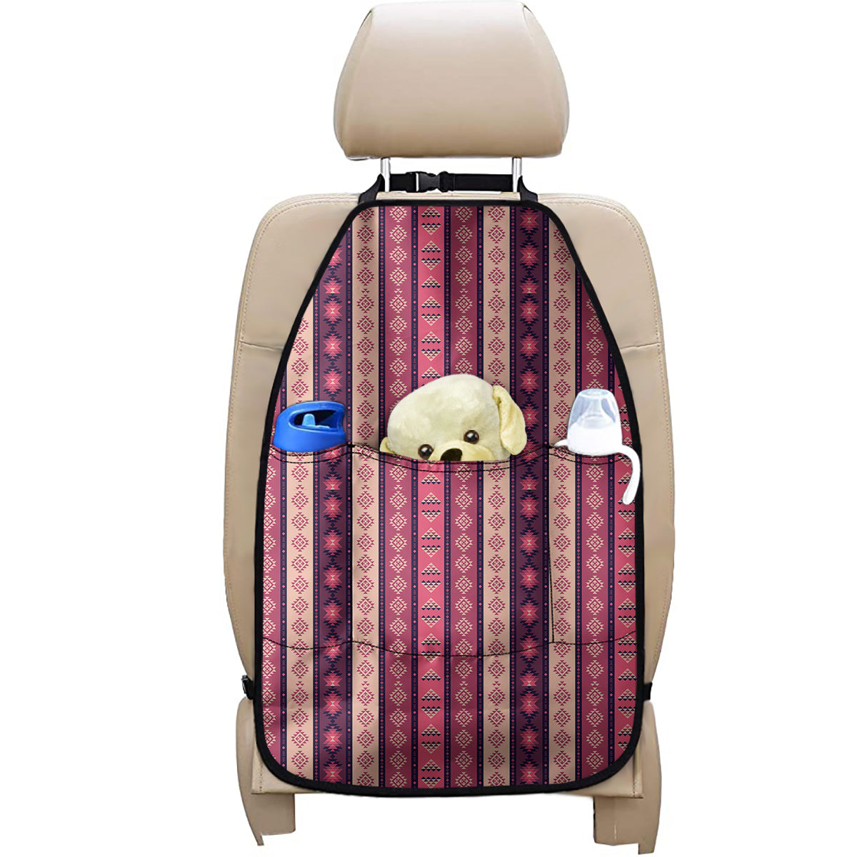 Pink And Purple Southwestern Print Car Seat Organizers