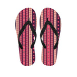 Pink And Purple Southwestern Print Flip Flops
