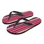 Pink And Purple Southwestern Print Flip Flops