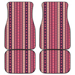 Pink And Purple Southwestern Print Front and Back Car Floor Mats