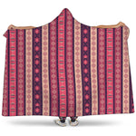 Pink And Purple Southwestern Print Hooded Blanket