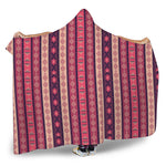 Pink And Purple Southwestern Print Hooded Blanket