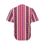 Pink And Purple Southwestern Print Men's Baseball Jersey