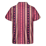Pink And Purple Southwestern Print Men's Short Sleeve Shirt