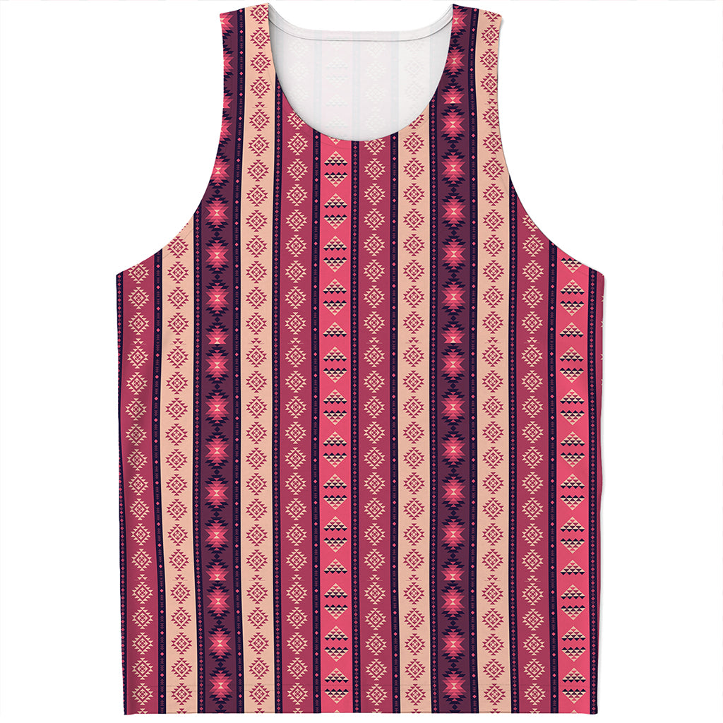 Pink And Purple Southwestern Print Men's Tank Top