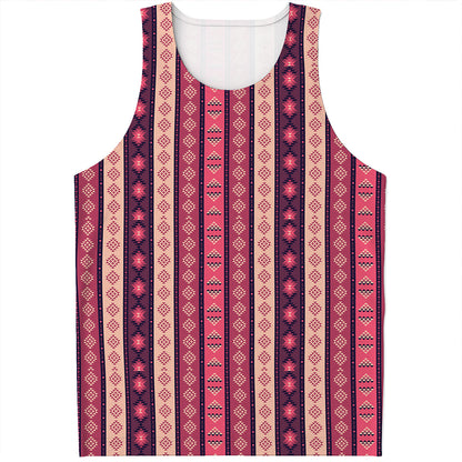Pink And Purple Southwestern Print Men's Tank Top