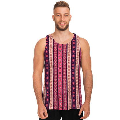 Pink And Purple Southwestern Print Men's Tank Top