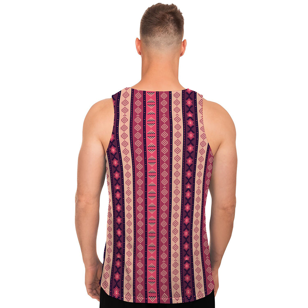 Pink And Purple Southwestern Print Men's Tank Top