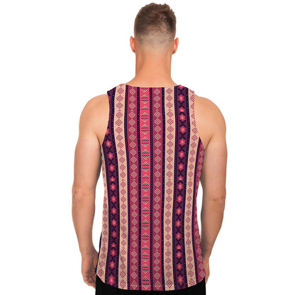Pink And Purple Southwestern Print Men's Tank Top