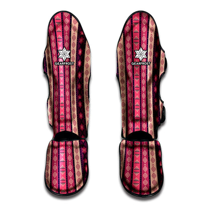 Pink And Purple Southwestern Print Muay Thai Shin Guard
