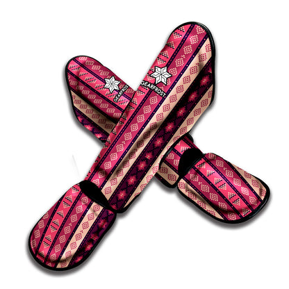 Pink And Purple Southwestern Print Muay Thai Shin Guard