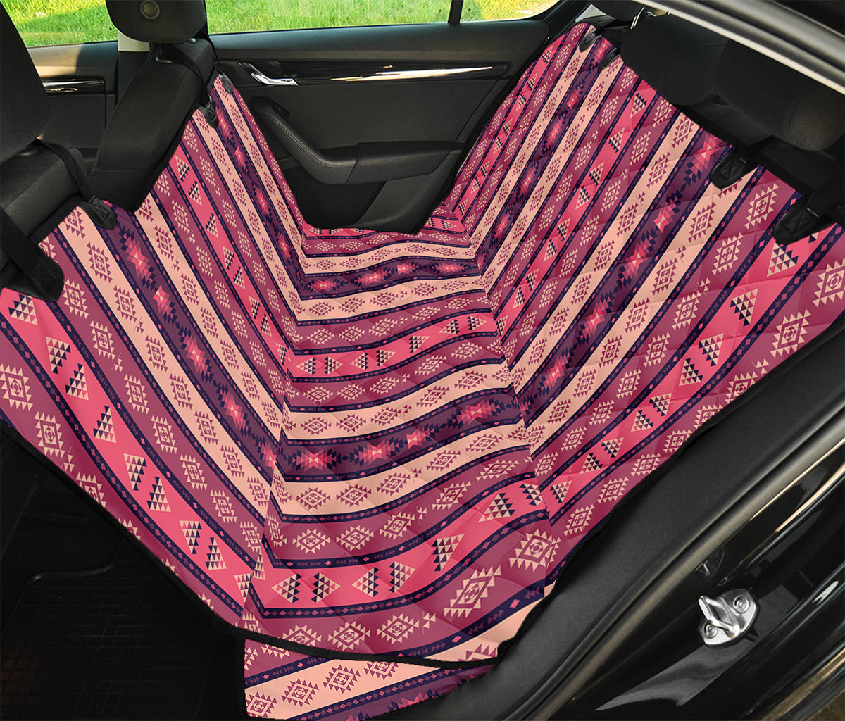 Pink And Purple Southwestern Print Pet Car Back Seat Cover