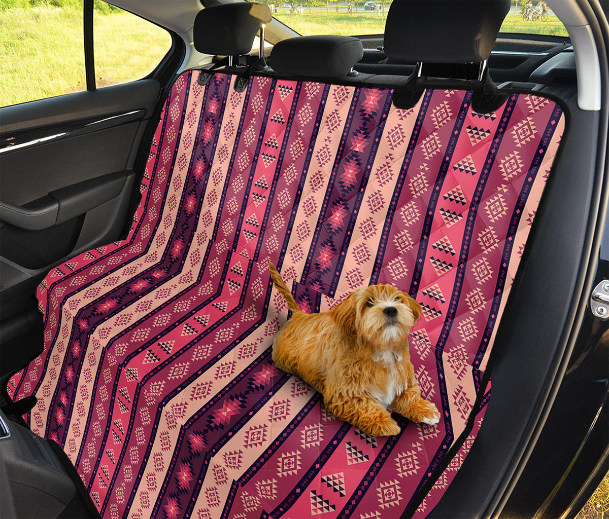 Pink And Purple Southwestern Print Pet Car Back Seat Cover