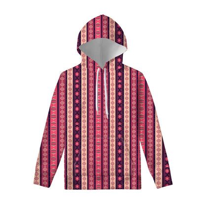 Pink And Purple Southwestern Print Pullover Hoodie